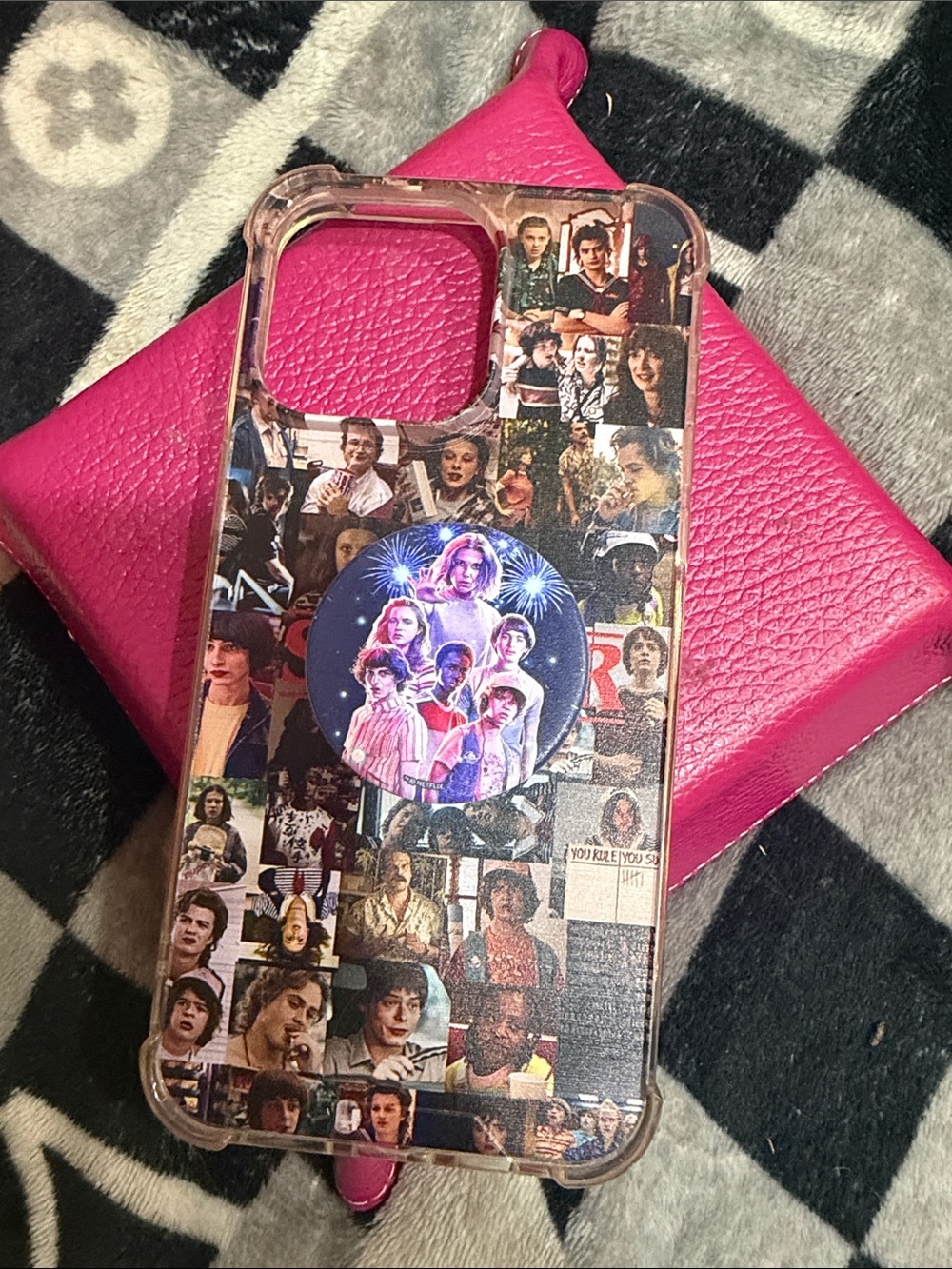 Netflix Pink Collage Phone Case with Pop Socket
